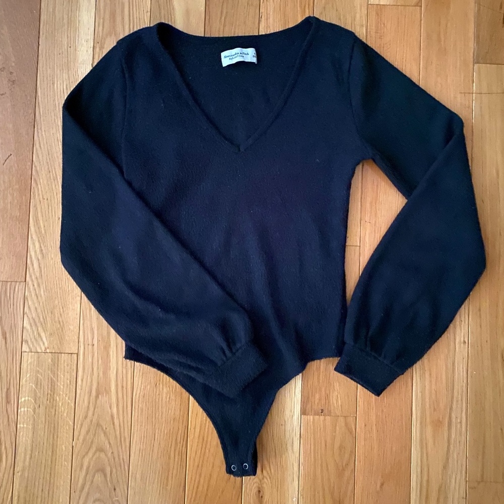 Abercrombie dark navy knit bodysuit